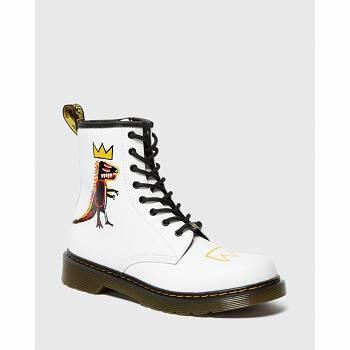 Dr Martens Gyerek 1460 Basquiat Bőr Bakancs Fehér